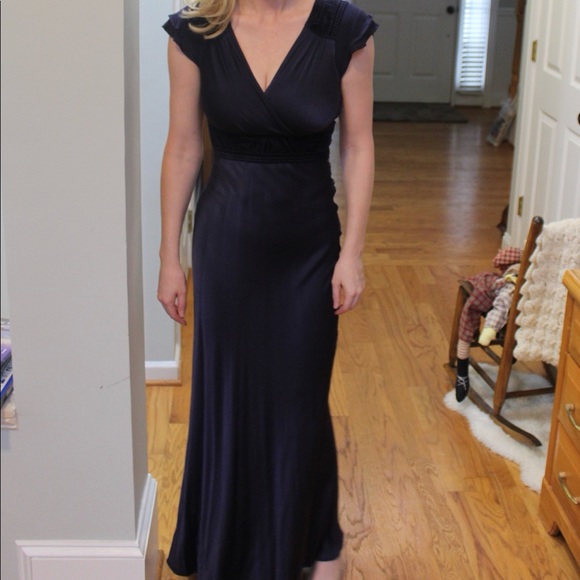 Ghost London Maxi Dress Navy - Picture 1 of 6